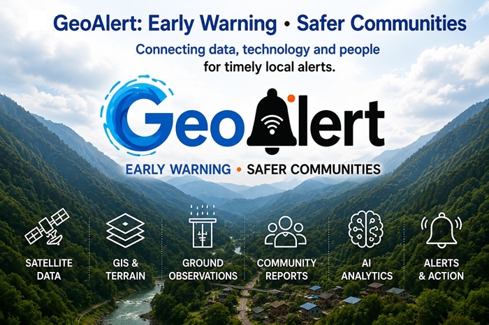 GeoAlert community early warning system using satellite data GIS ground observations and AI